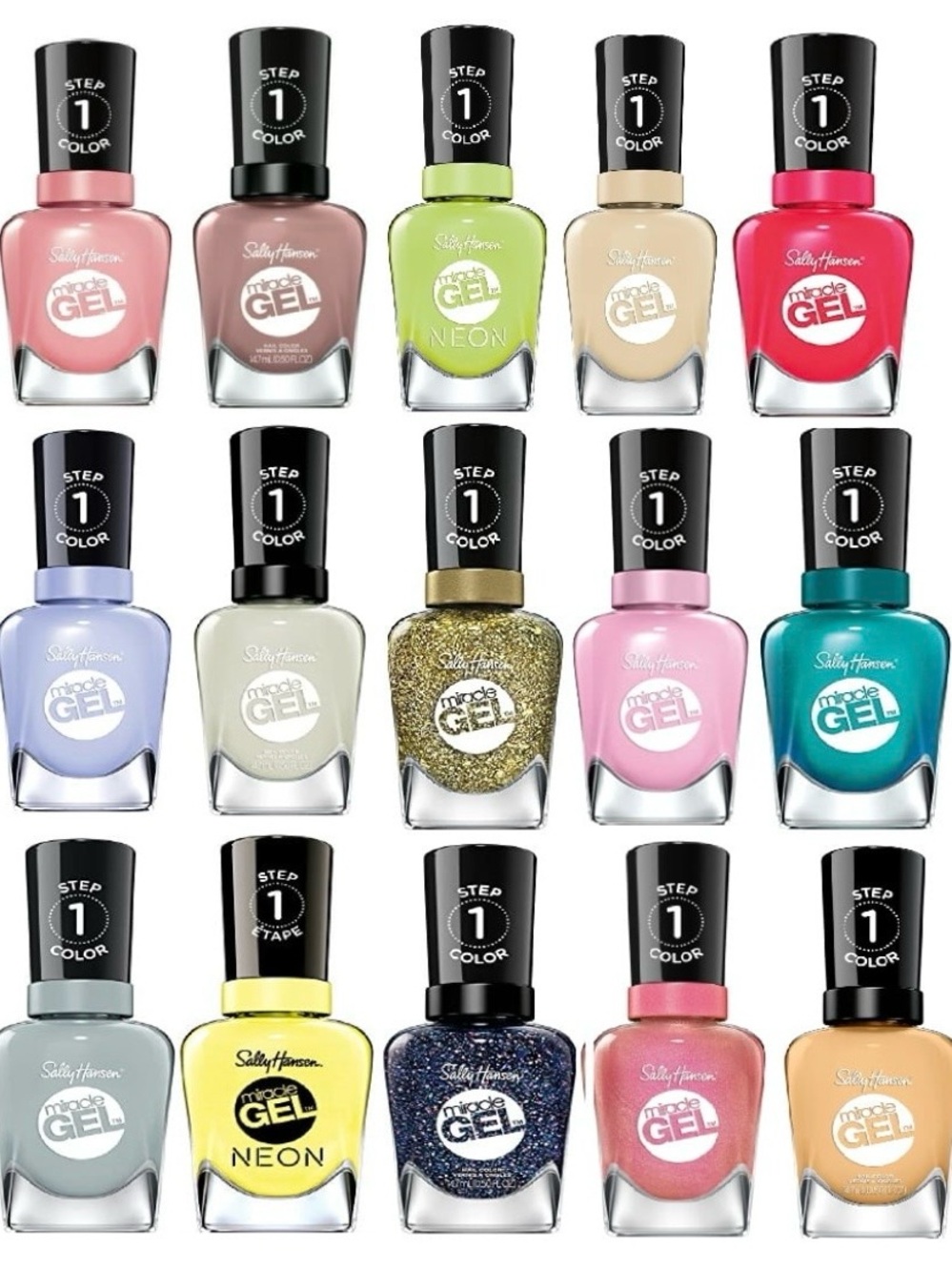Sally Hansen Miracle Gel Nail Polish Set (5-PACK) Colors May Vary - Picture 3 of 4